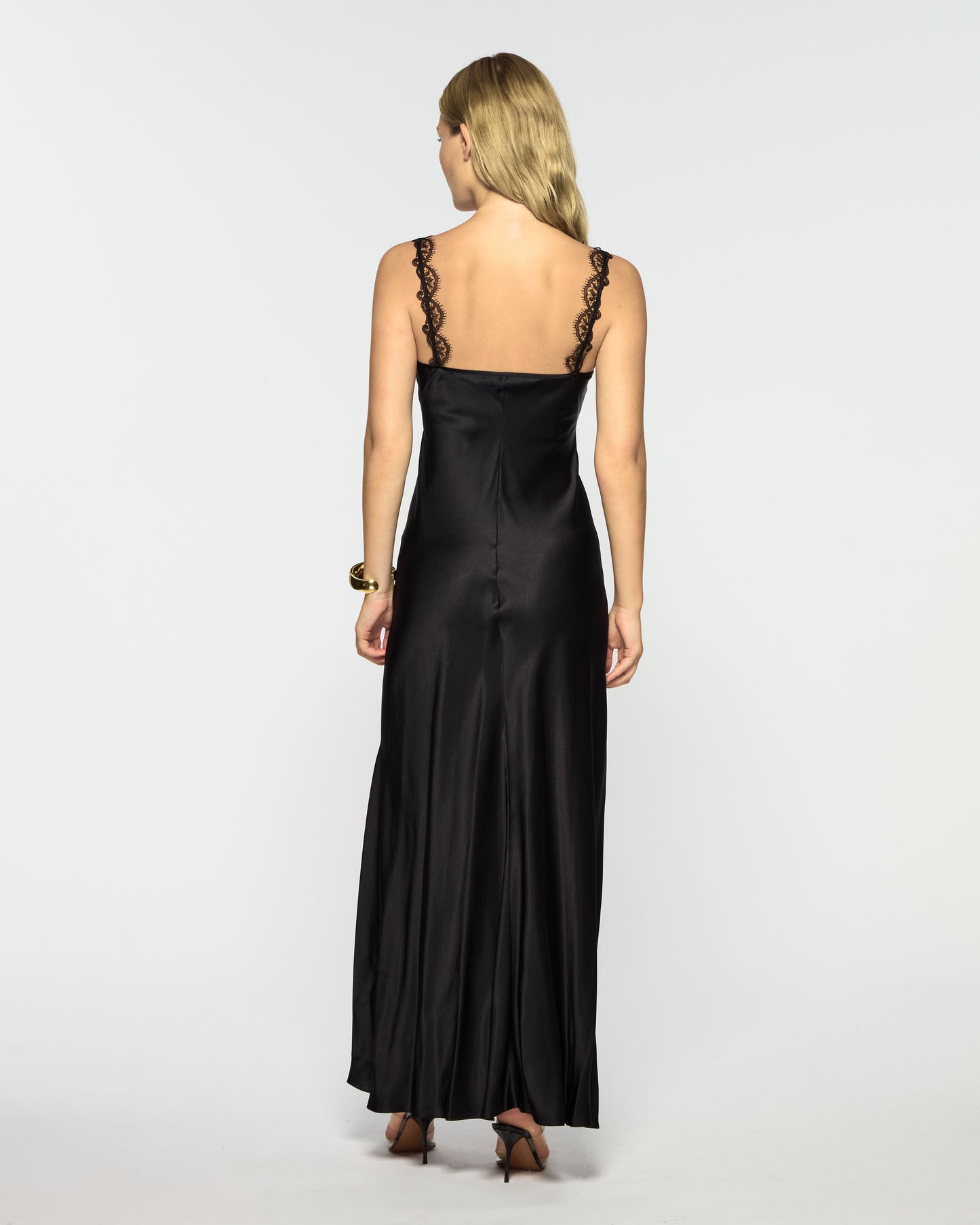 Noir Lace Slip Dress