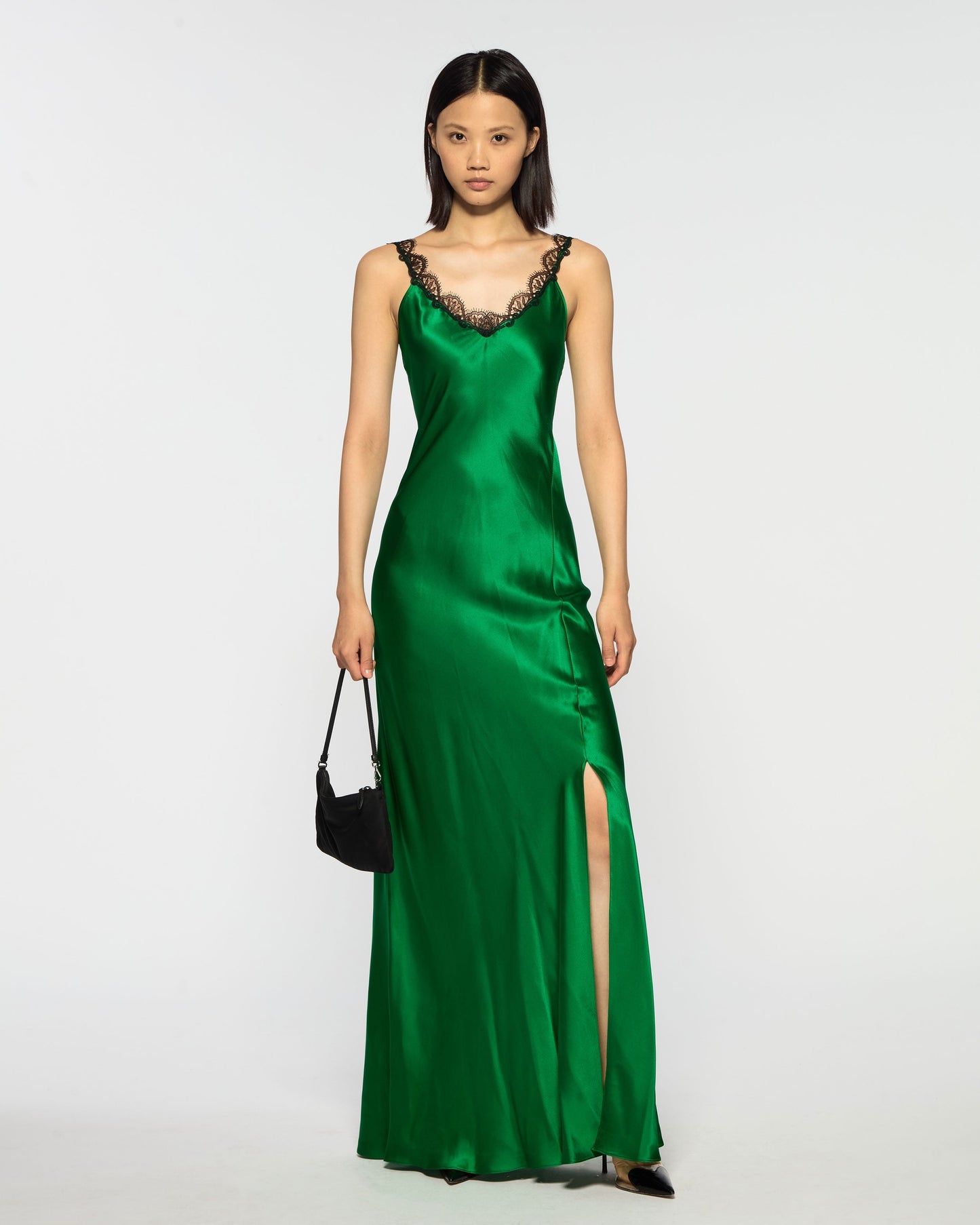 Emerald Grace Slip Dress