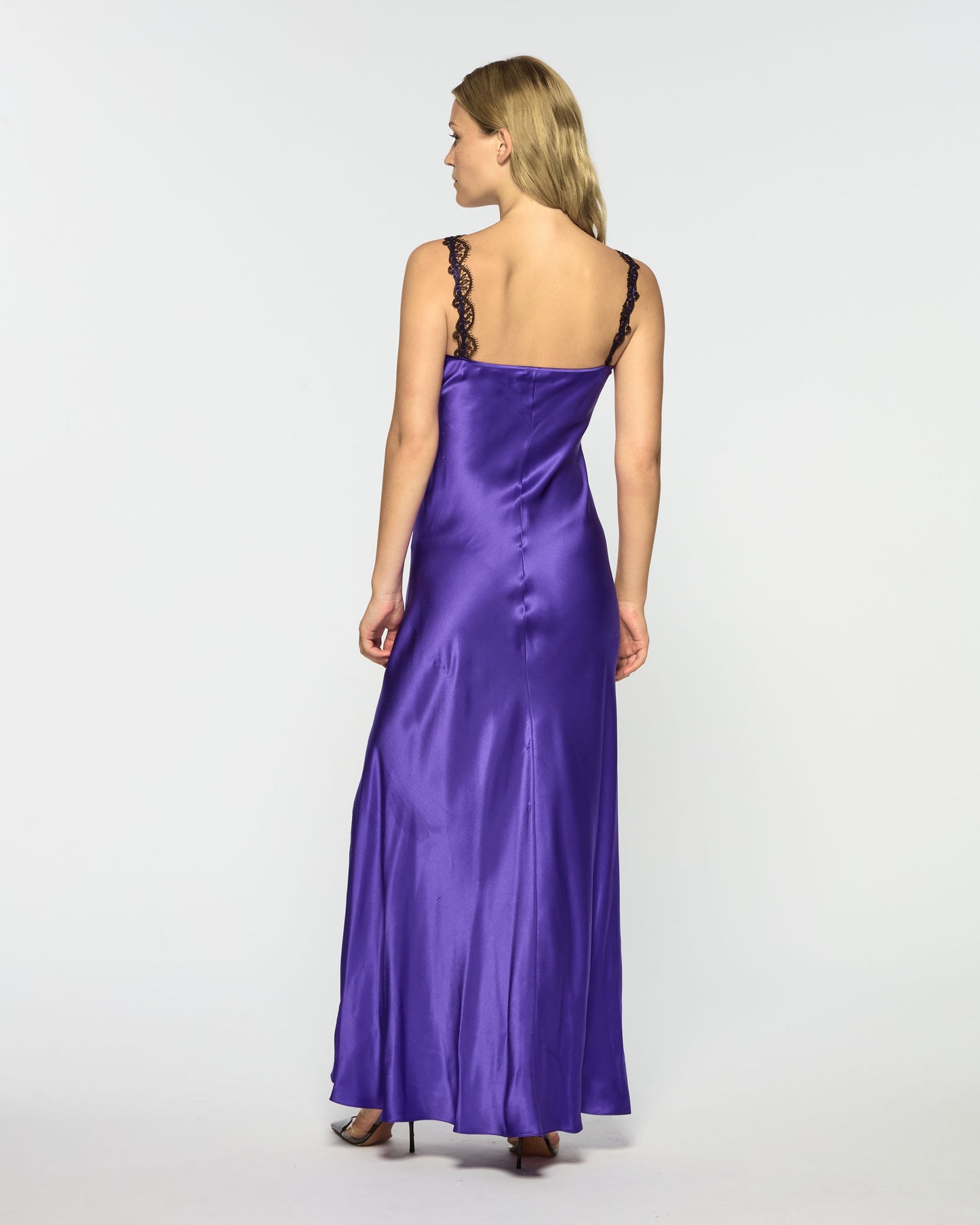 Amethyst Silk Slip Dress