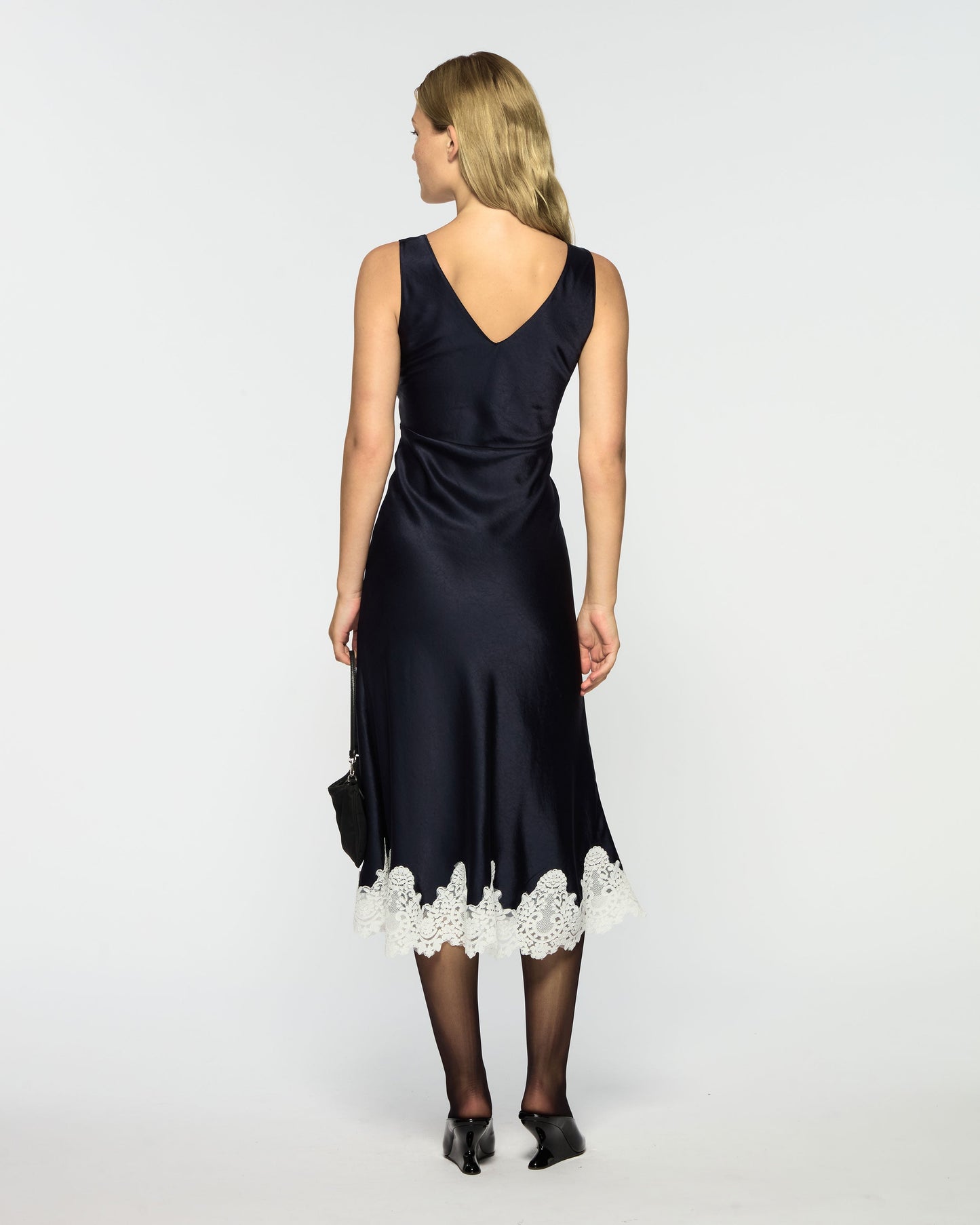 Noir Lace Midi Dress