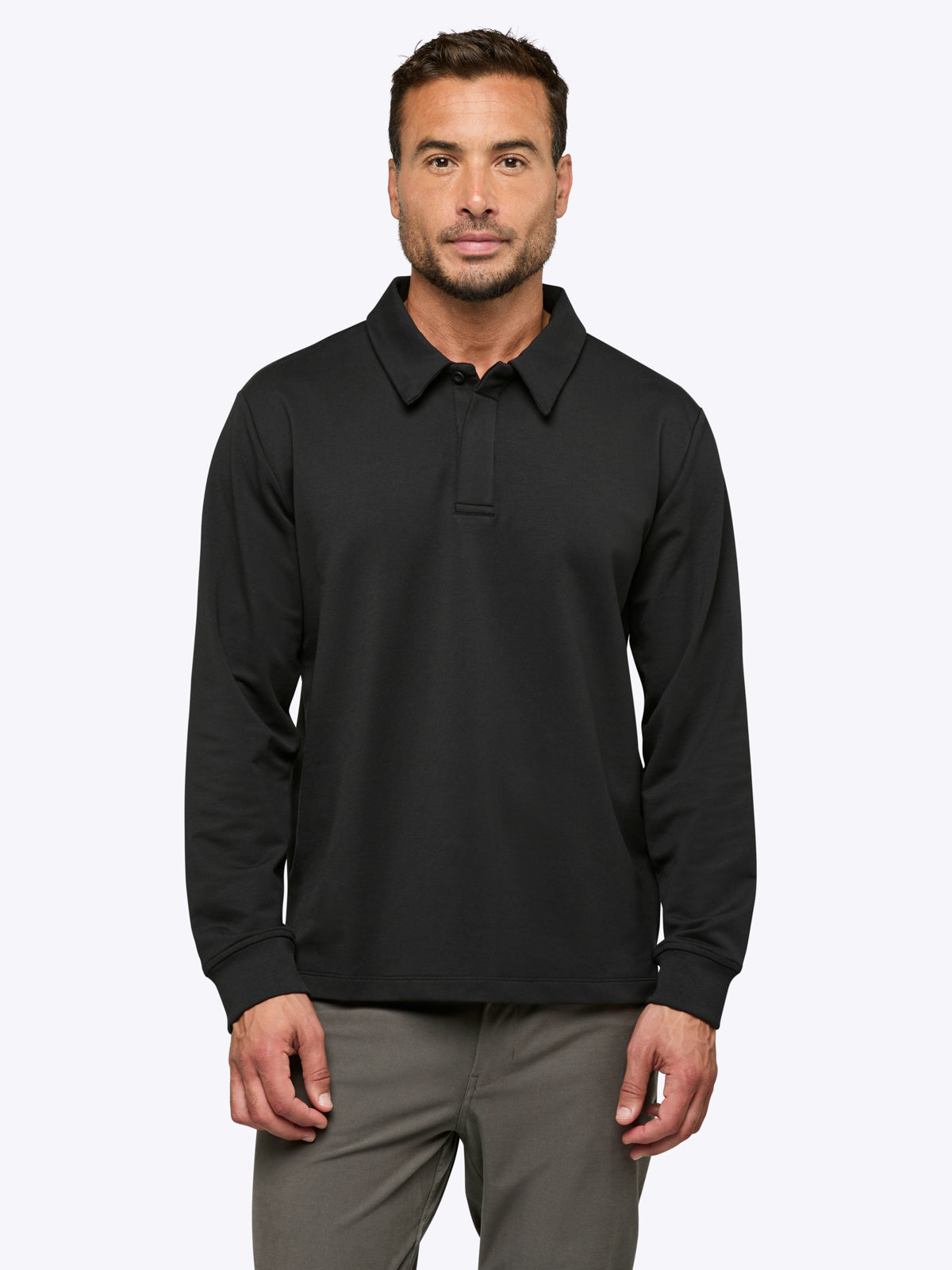 Hyperloop Rugby Polo | Black Signature-Fit