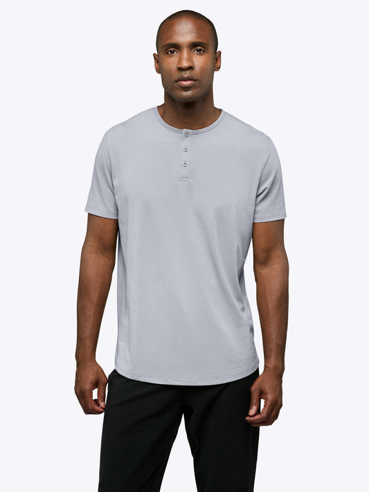 AO Henley Tee — Cashmere Grey
