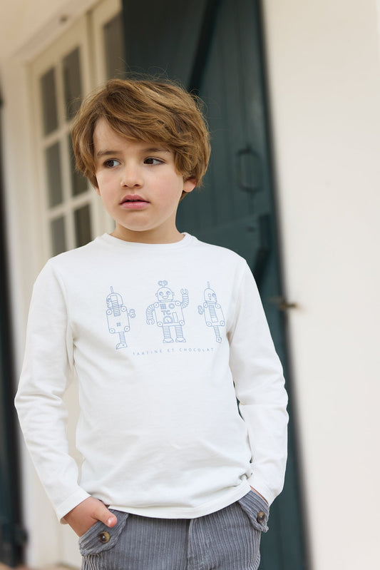 Leo Robo Tee – Blue Grey