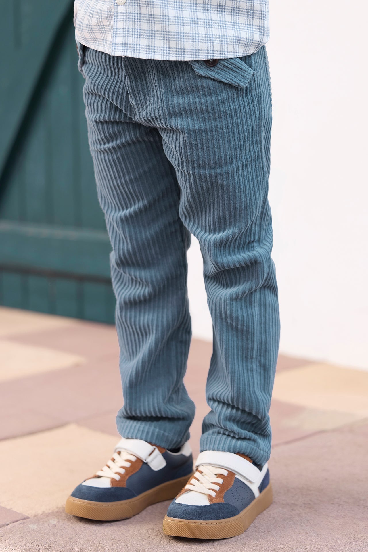 Trousers - Blue Greyé in Velvet