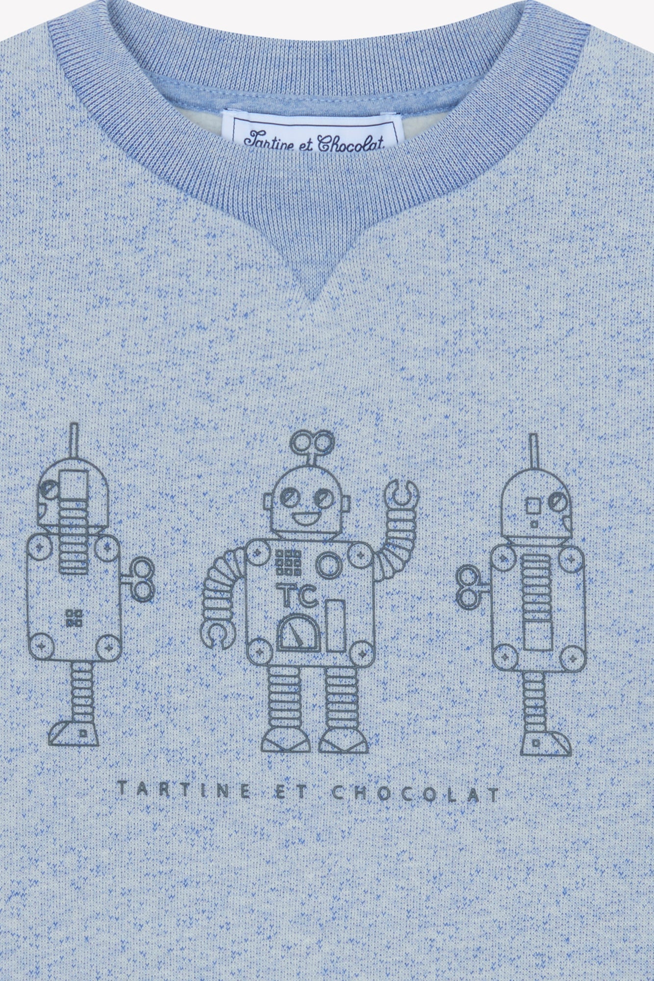 Sweatshirt - Blue Greye Illustration robots
