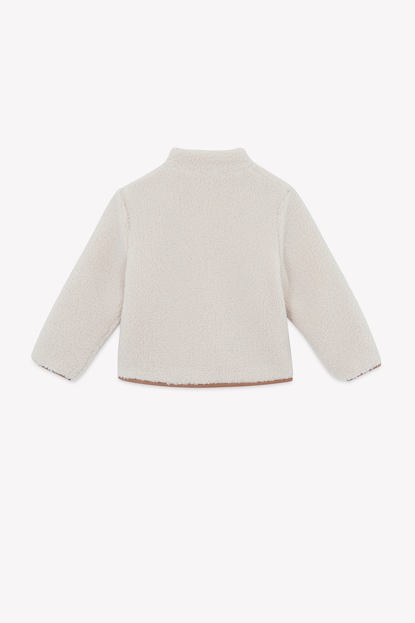 Cardigan - Beige Imitation Faux Fourrure Mouton