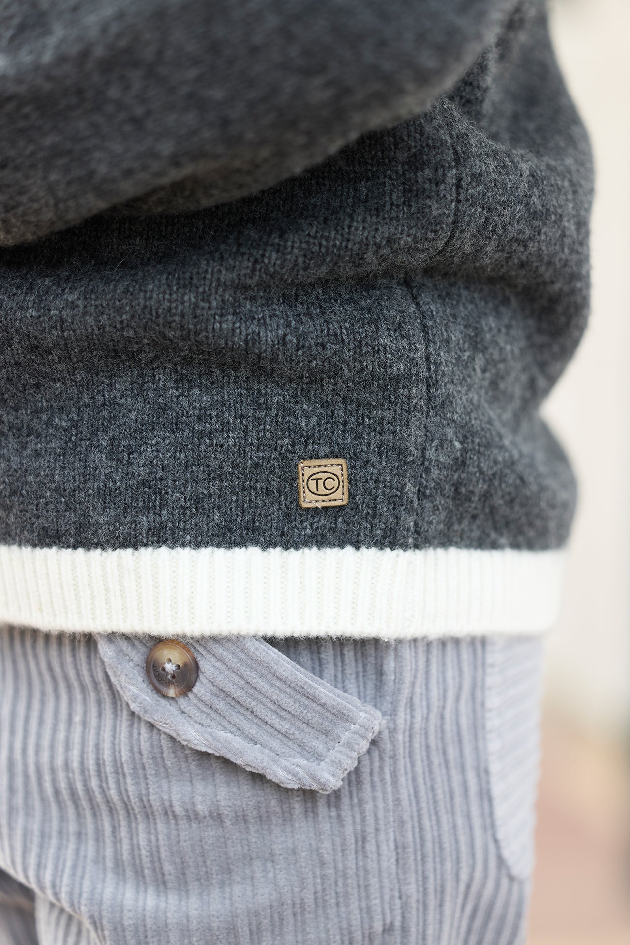 Grey Jacquard Sweater