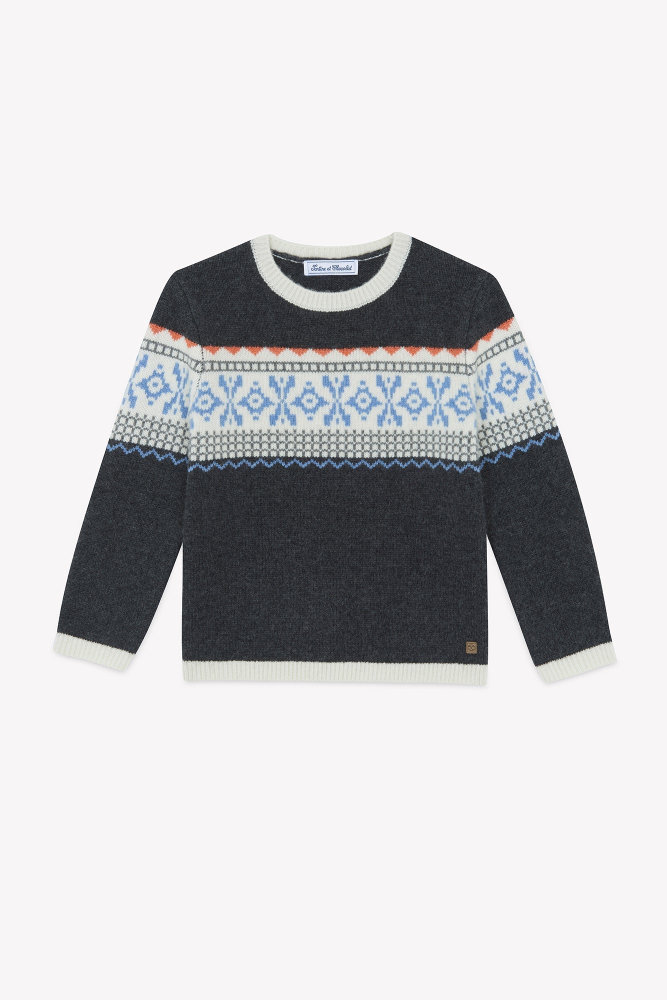 Grey Jacquard Sweater