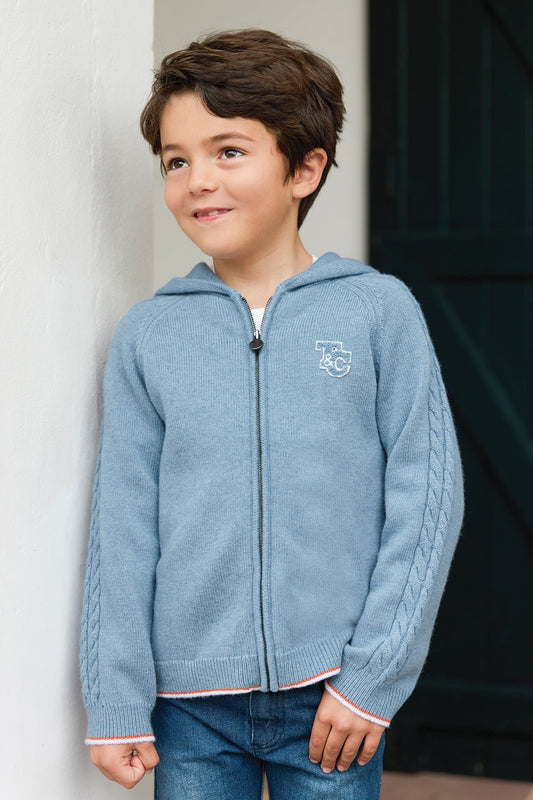 Theo Knit Cardigan – Blue Signature