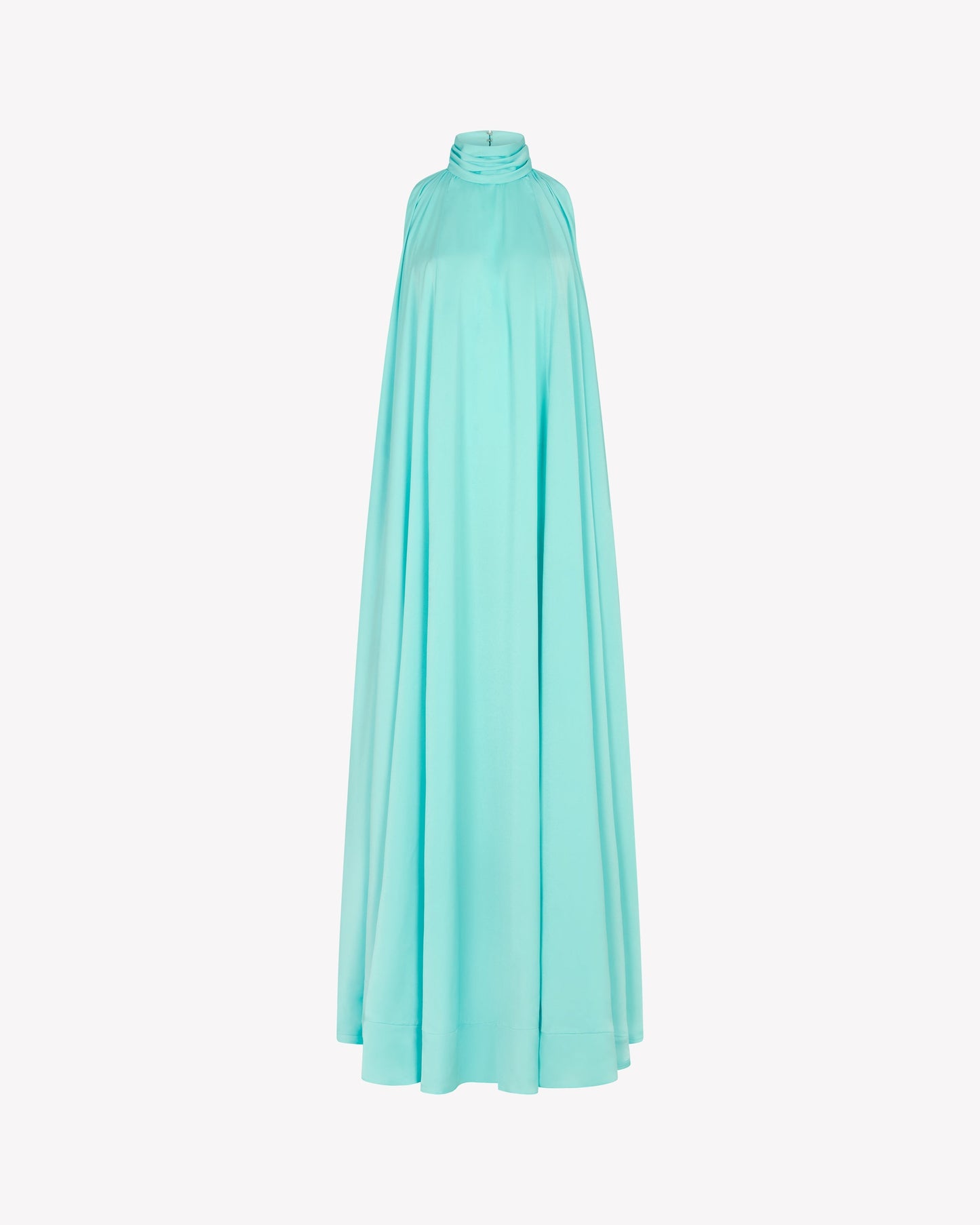 Aqua Draped Maxi Dress