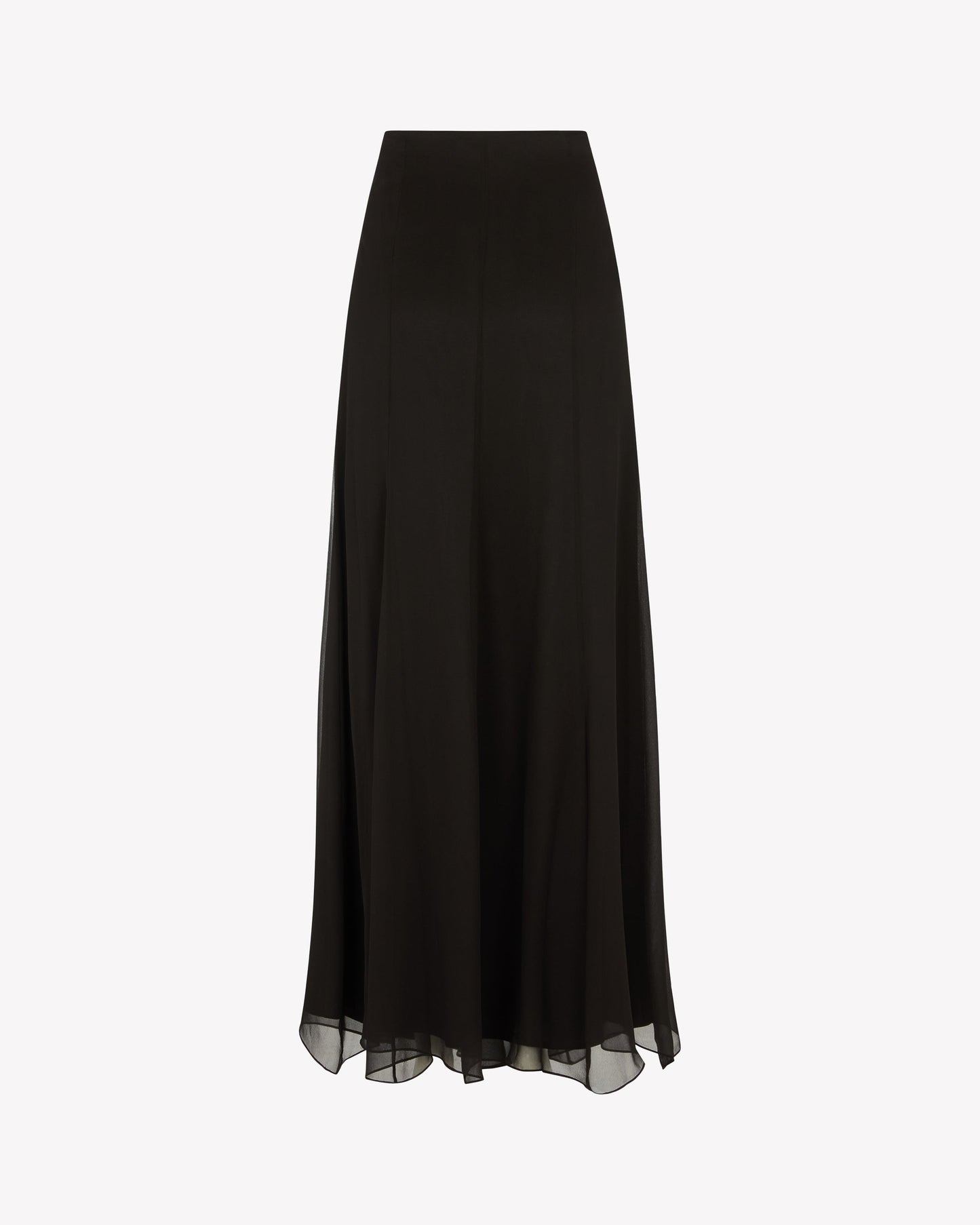 Valeria Silk Georgette Skirt – Black