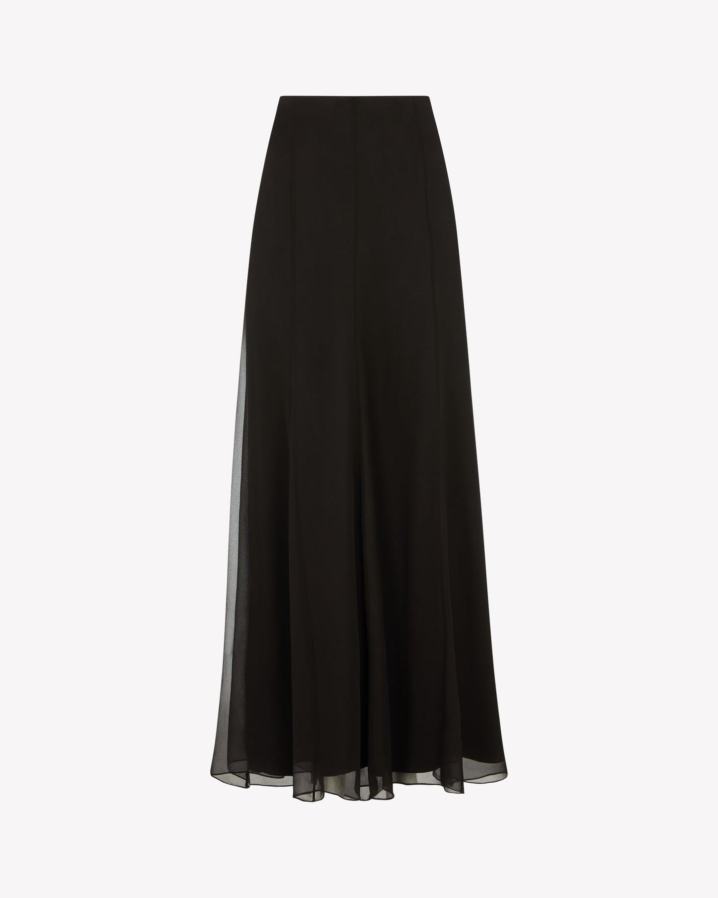 Valeria Silk Georgette Skirt – Black