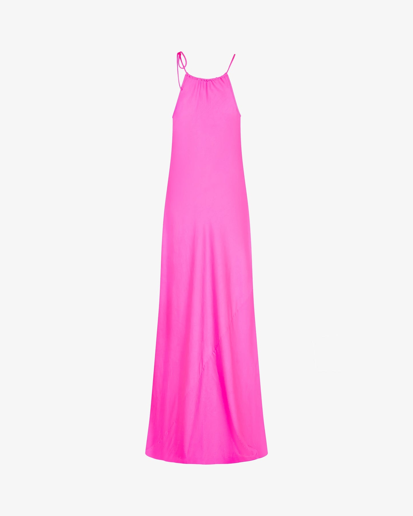 Fuchsia Gathered Maxi Dress