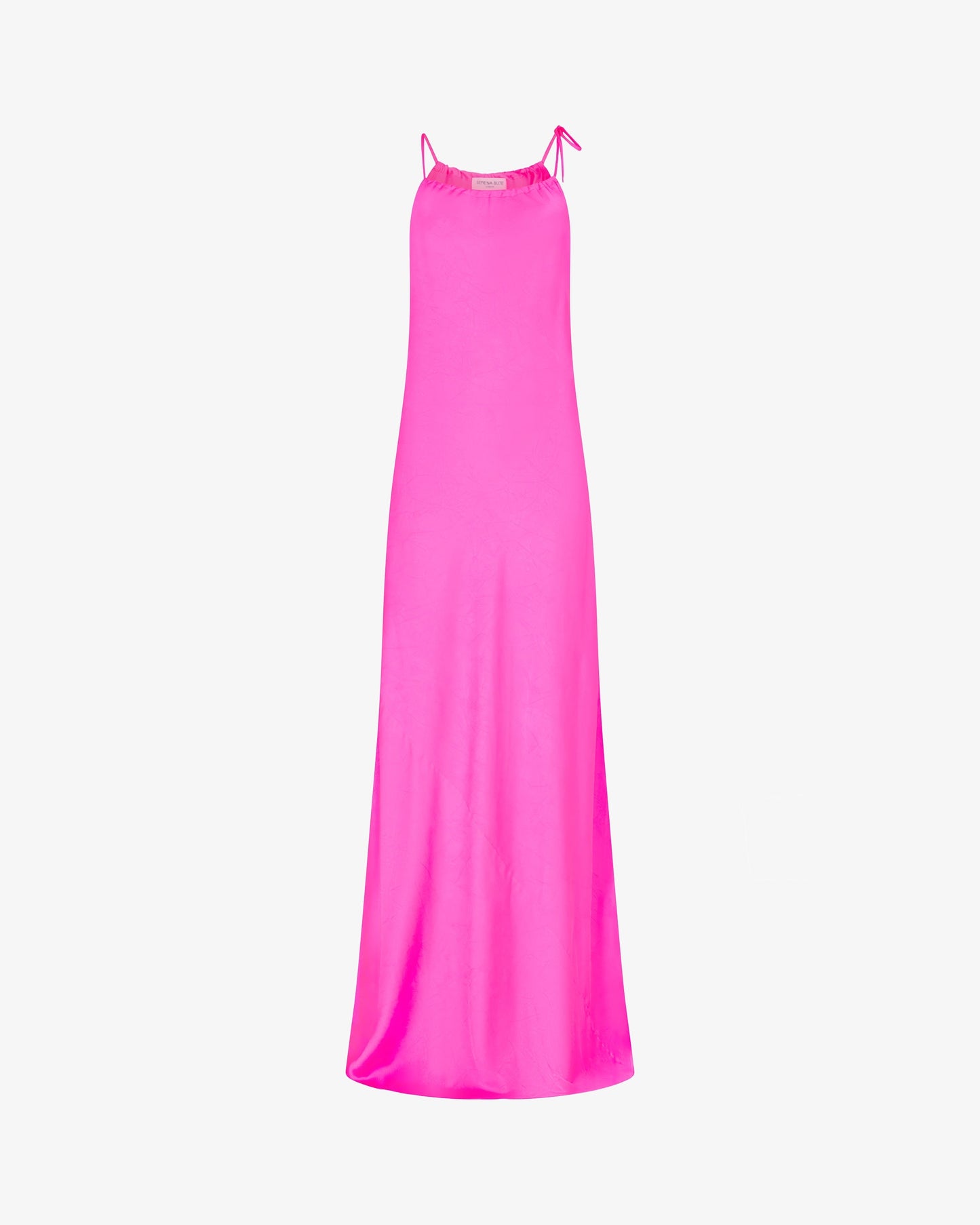 Fuchsia Gathered Maxi Dress