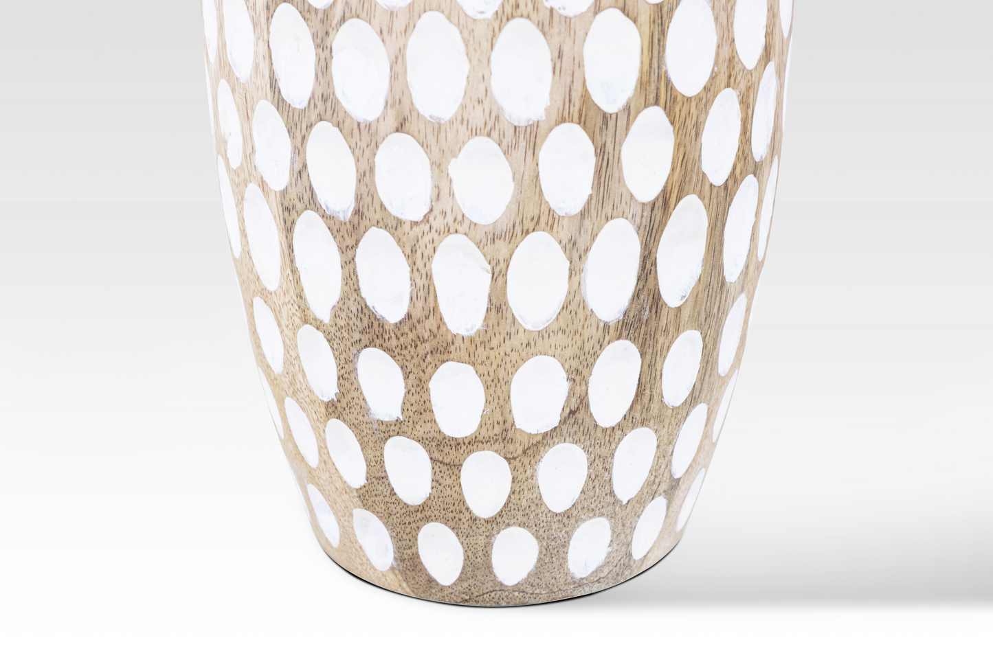 Serenia Hand-Carved Wooden Vase