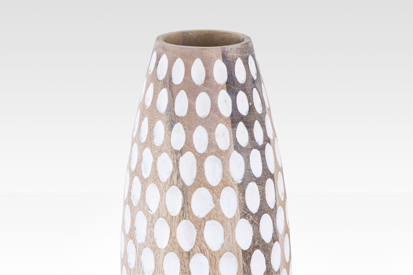 Serenia Hand-Carved Wooden Vase