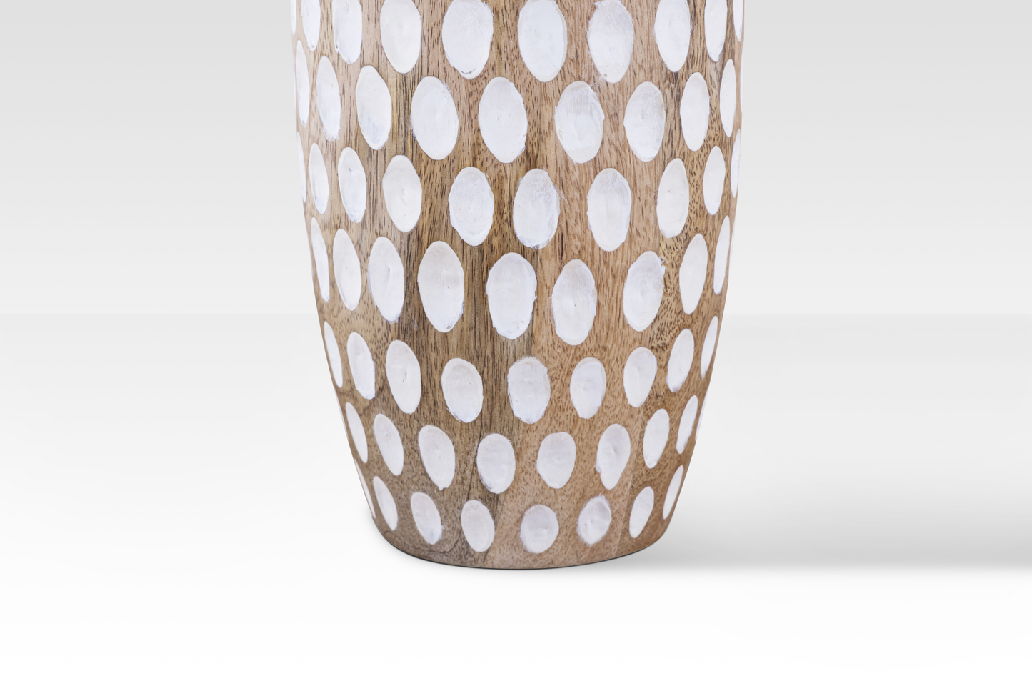 Serenia Hand-Carved Wooden Vase
