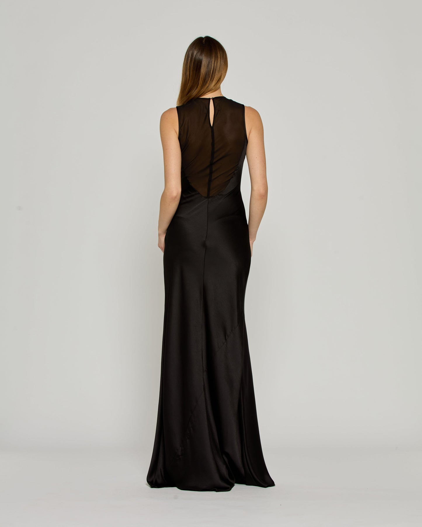 Georgette Evening Dress - Black