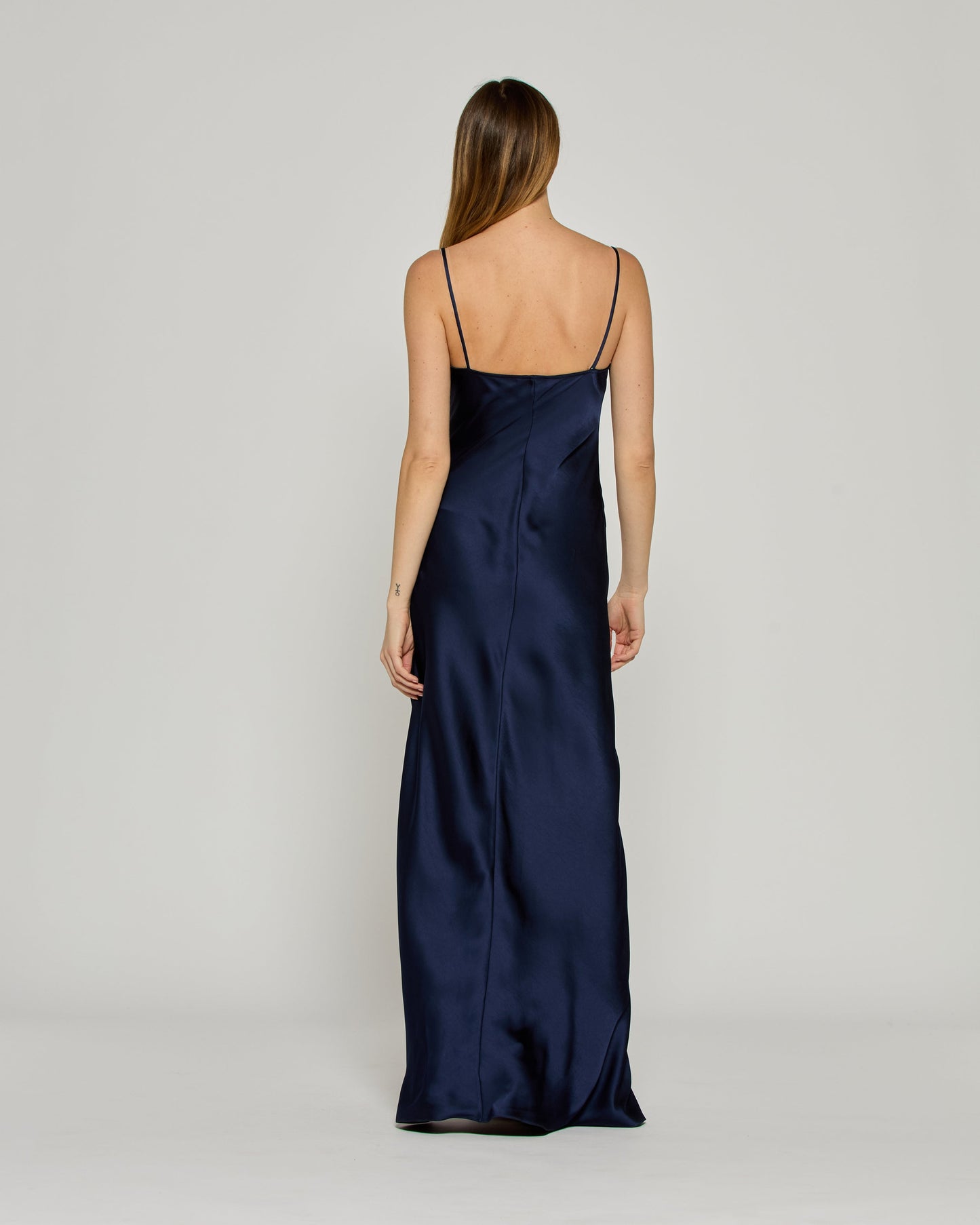 Midnight Satin Slip Dress