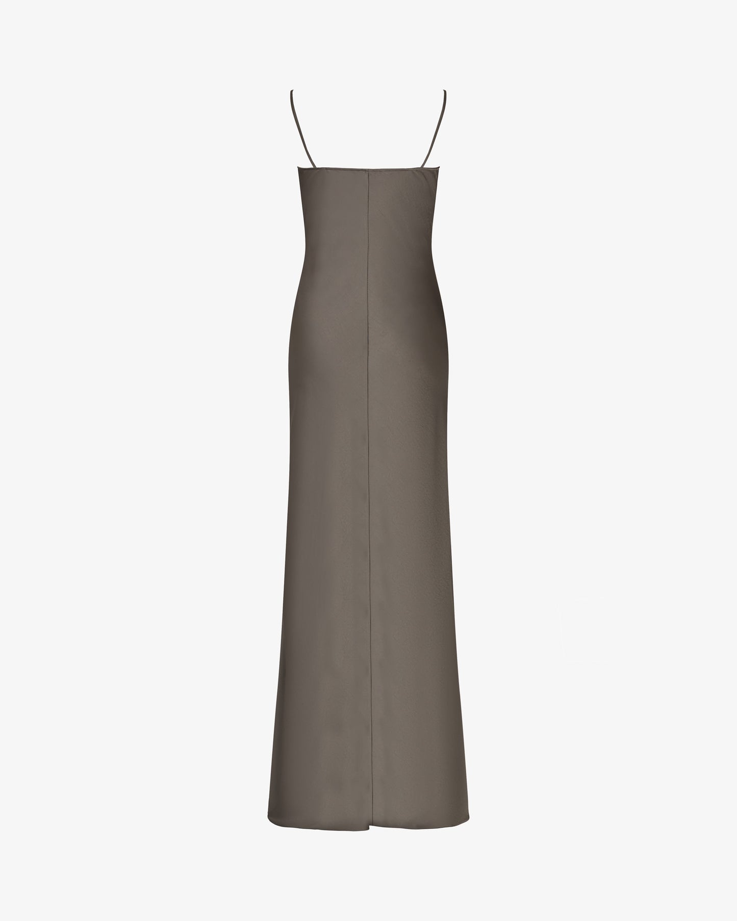Charcoal Satin Slip Dress