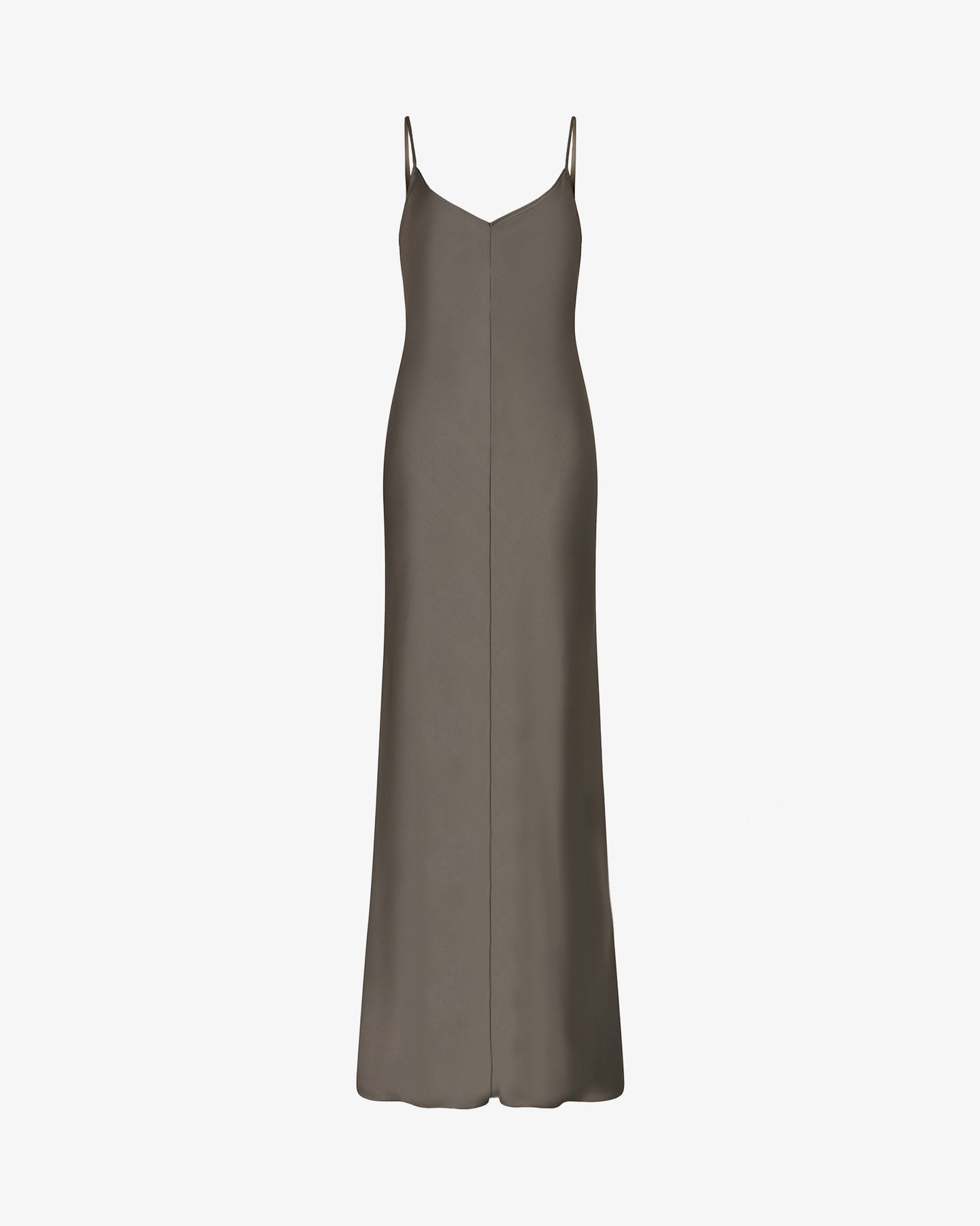 Charcoal Satin Slip Dress