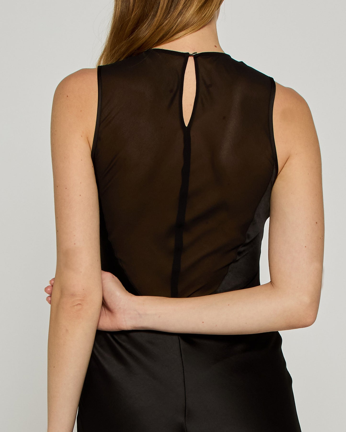Georgette Evening Dress - Black