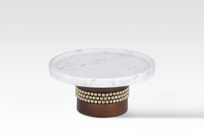 Amara Walnut Base Cake Stand