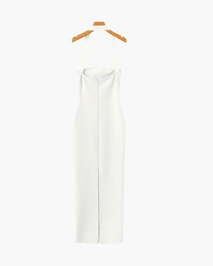 Halter Neck Slim Fit Maxi Dress