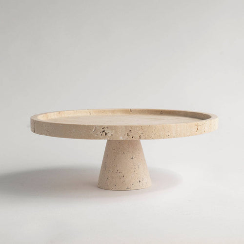 Terra Travertine Cake Stand