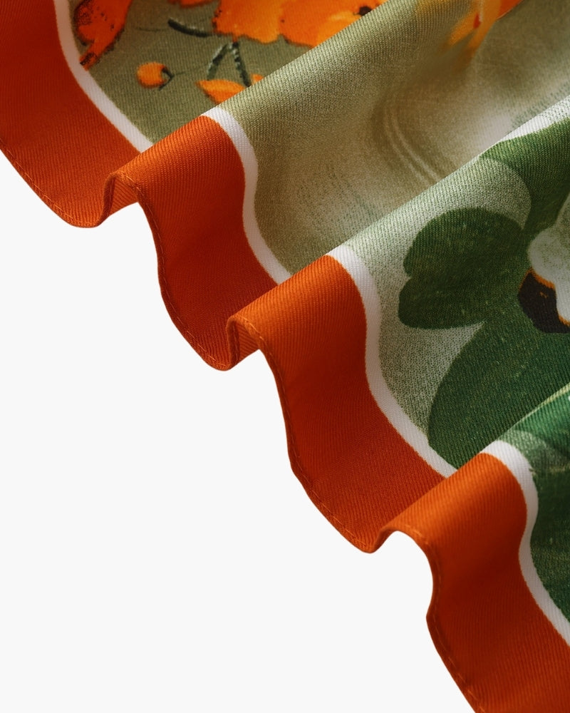 Old Money Impressionist Garden Scarf