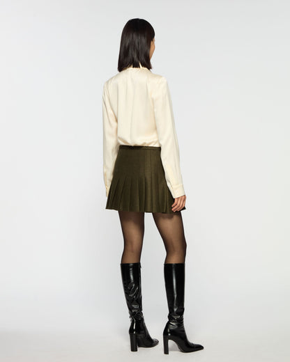 Mini Kilt - Military Green Wool