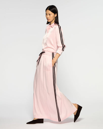 Elara Satin Jogger Skirt – Pale Pink
