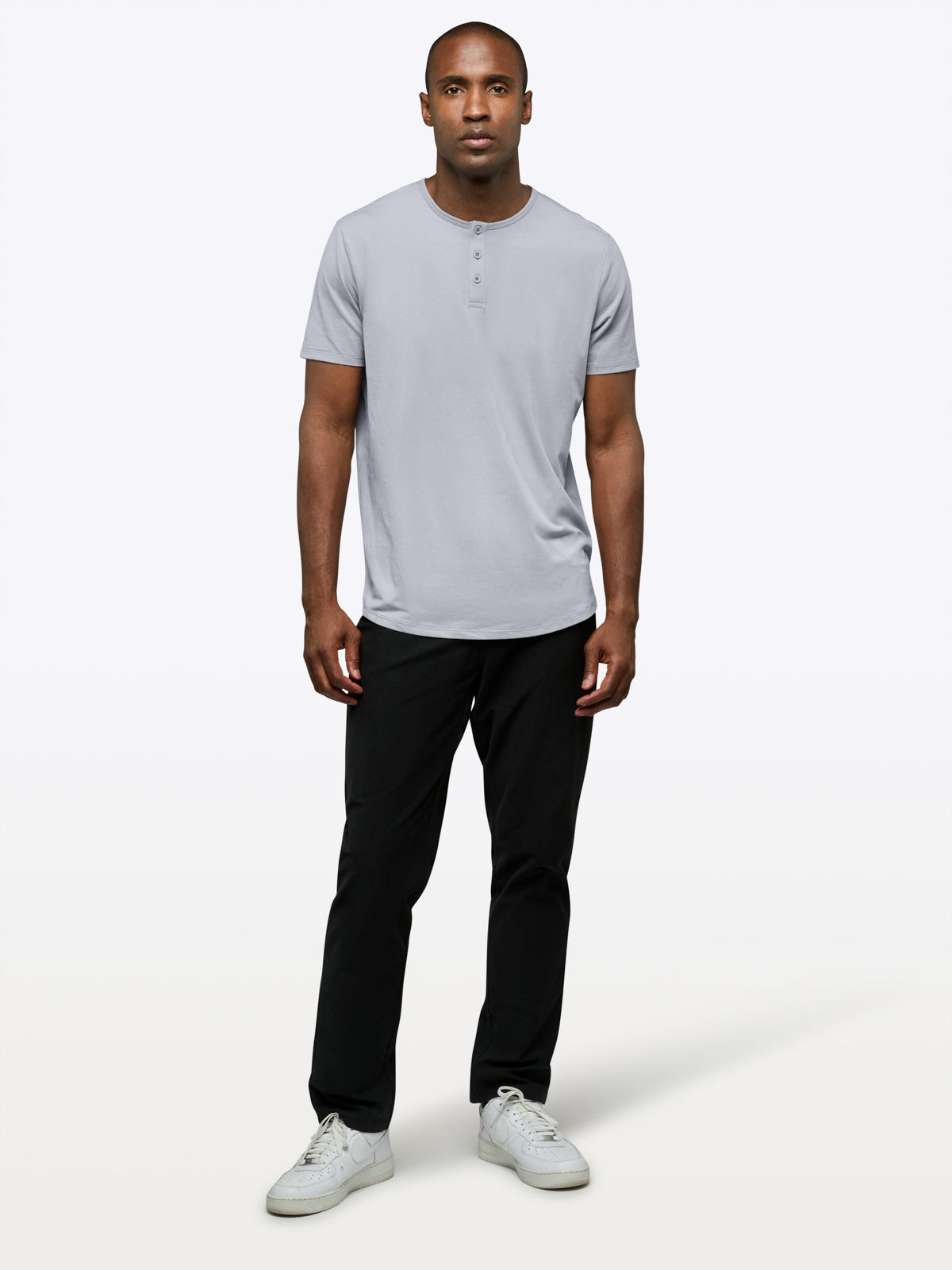 AO Henley Tee — Cashmere Grey