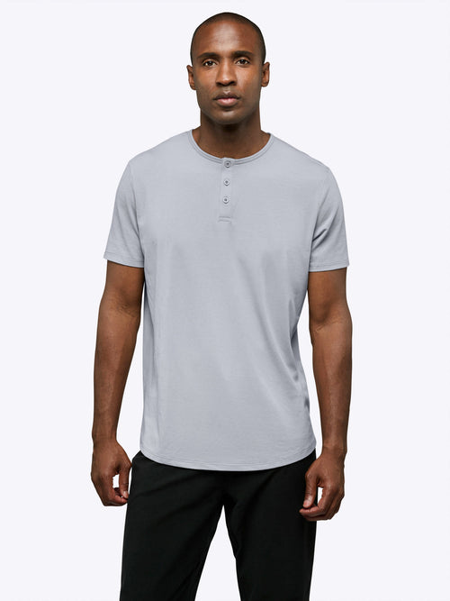 AO Henley Tee — Cashmere Grey