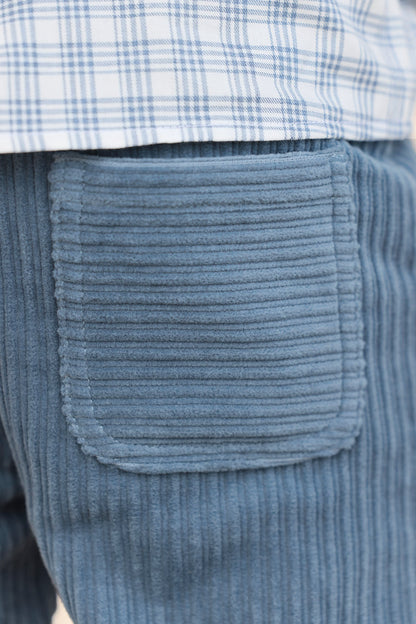 Trousers - Blue Greyé in Velvet