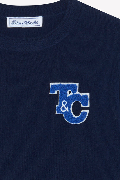 Sweater - Navy in Wool TC signature