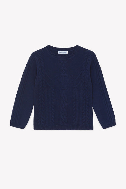 Noah Cable Knit Sweater – Navy TC Signature