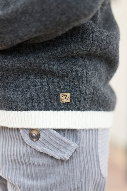 Grey Jacquard Sweater