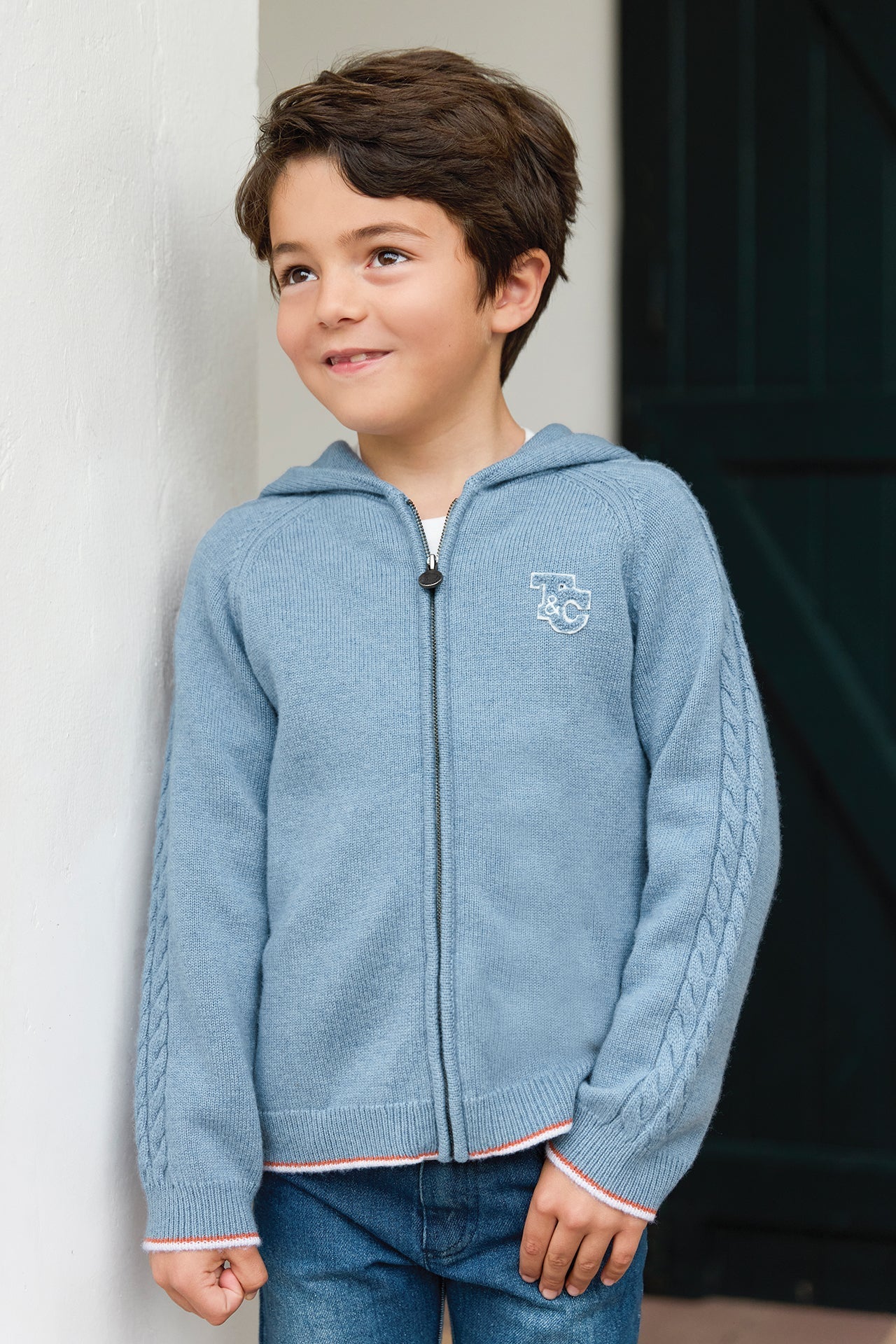 Theo Knit Cardigan – Blue Signature