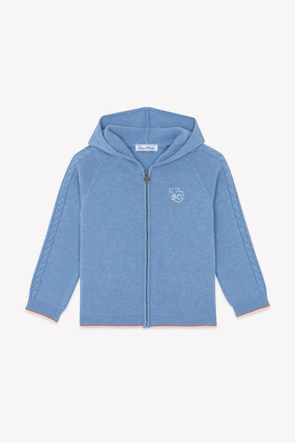 Theo Knit Cardigan – Blue Signature