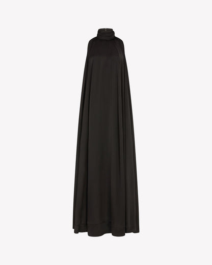 Onyx Draped Maxi Dress