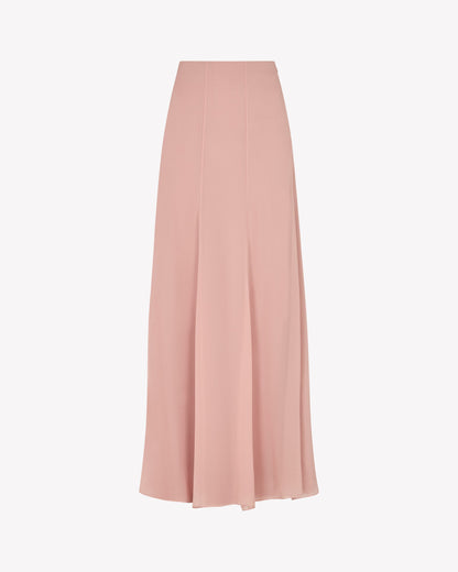 Valeria Silk Georgette Skirt – Liqueur