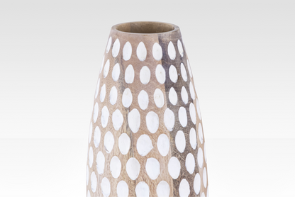 Serenia Hand-Carved Wooden Vase
