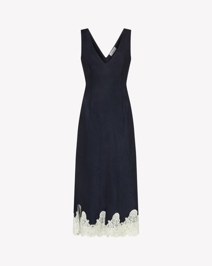 Noir Lace Midi Dress