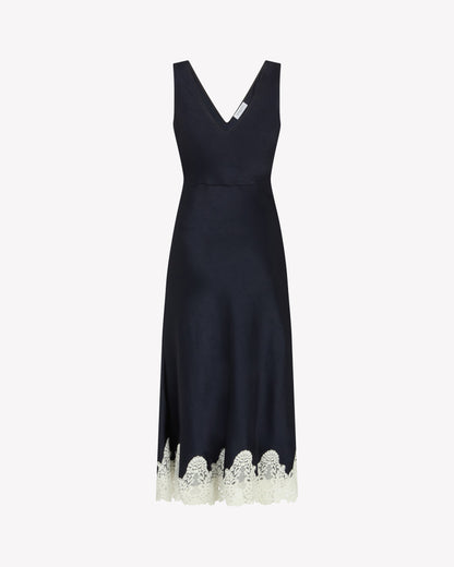 Noir Lace Midi Dress