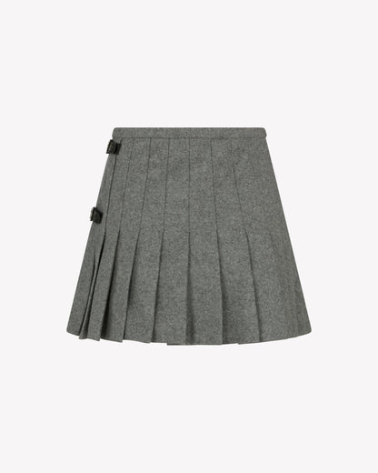 Isla Wool Mini Kilt – Light Grey
