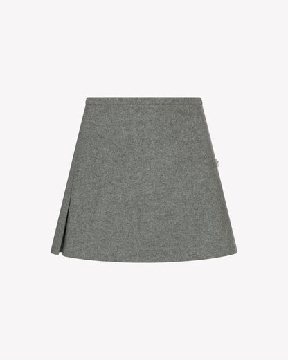 Isla Wool Mini Kilt – Light Grey