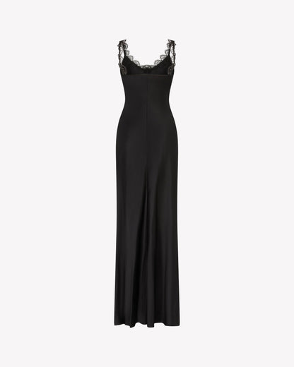 Noir Lace Slip Dress