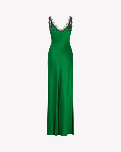 Emerald Grace Slip Dress