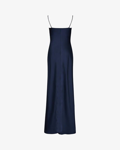 Midnight Satin Slip Dress